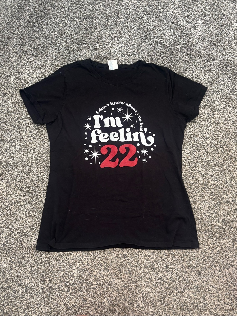 Black 'I'm Feelin 22' Graphic Tee